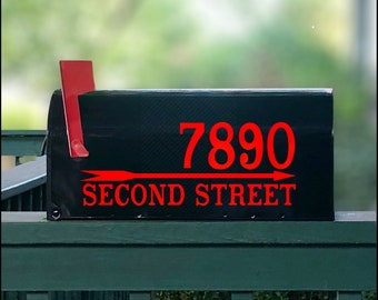 Modern Mailbox Numbers Address Reflective Mailbox Street Address and ...