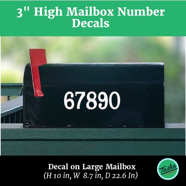 3 Inch High Reflective Mailbox Numbers, mailbox decal numbers, modern mailbox numbers, up to 5 numbers [FO-3}