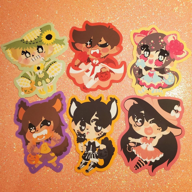 Omori Stickers Trick or Treat | Halloween Vinyl Matte or Holographic 3 inch 