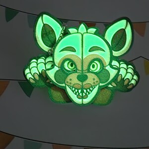 FNAF Funtime Foxy Pins Magnetic Glow in the Dark - Etsy