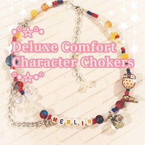 Deluxe Custom Chokers | Comfort Character and More | Beaded with Chain and Charms