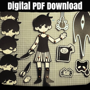 Digital PDF OMORI Paper Puppet