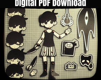 Digital PDF OMORI Paper Puppet 