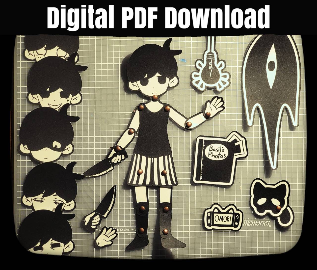 Digital PDF OMORI Paper Puppet 