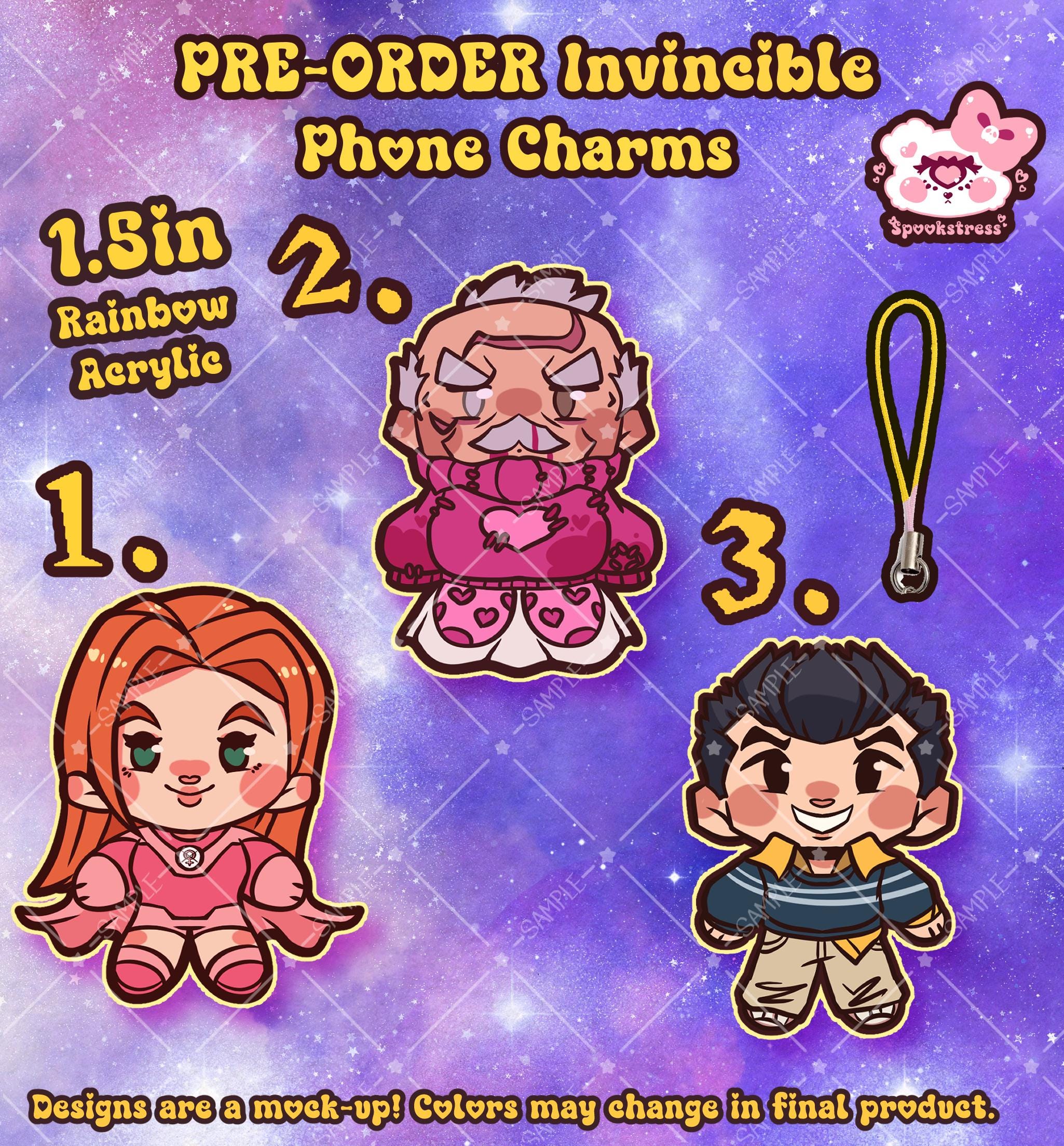 Invincible Chibis | 1.5in Rainbow Phone Charms - Etsy