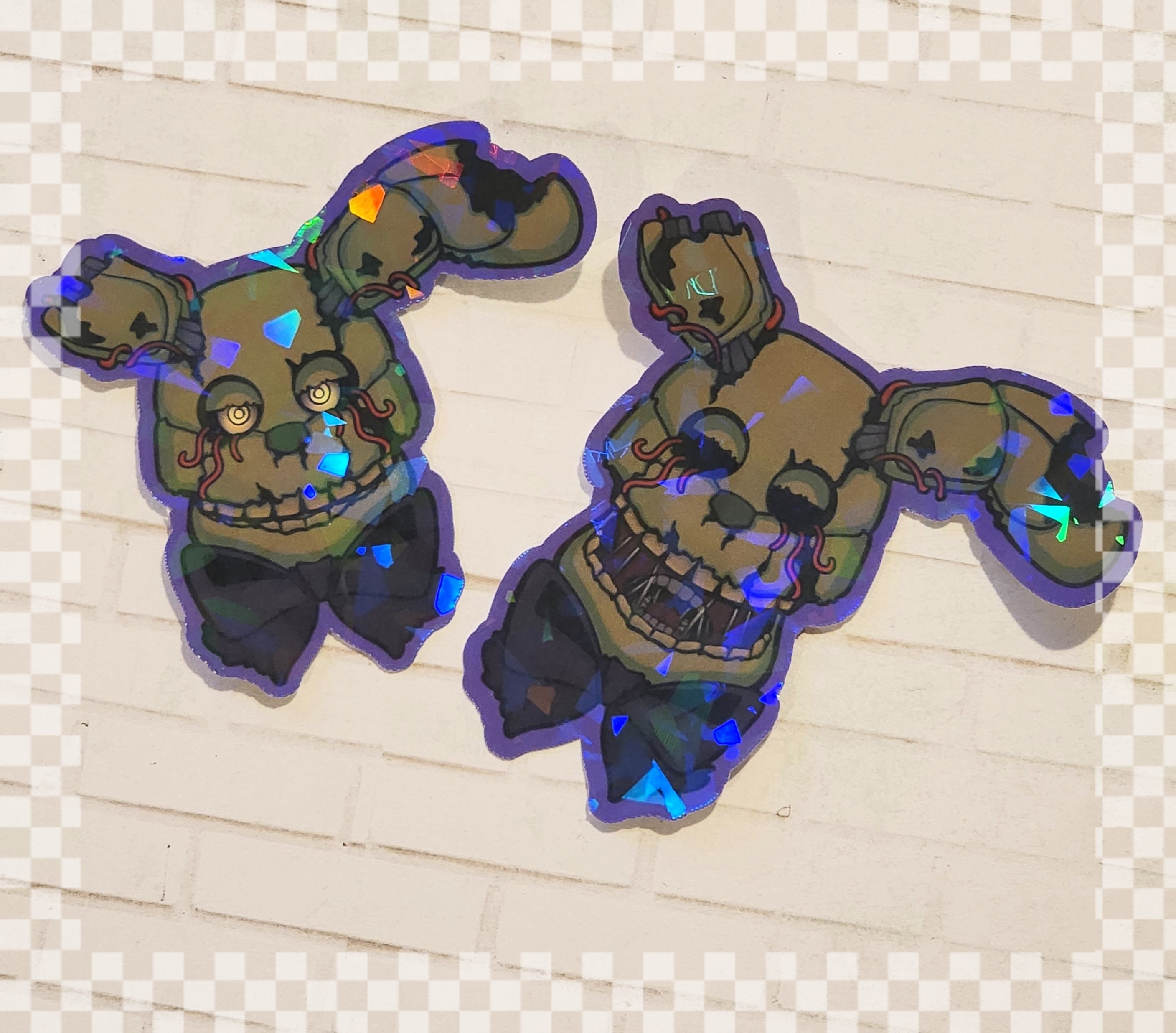 FNAF Spring Trap Sticker for Sale by Sciggles