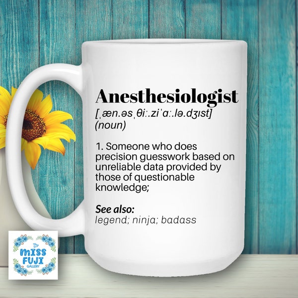 Anesthesiologist Definition Mug, Anesthesiologist Gifts , Anesthesiologist Graduation, Future Anesthesiologist mug ,  Nurse anesthetist