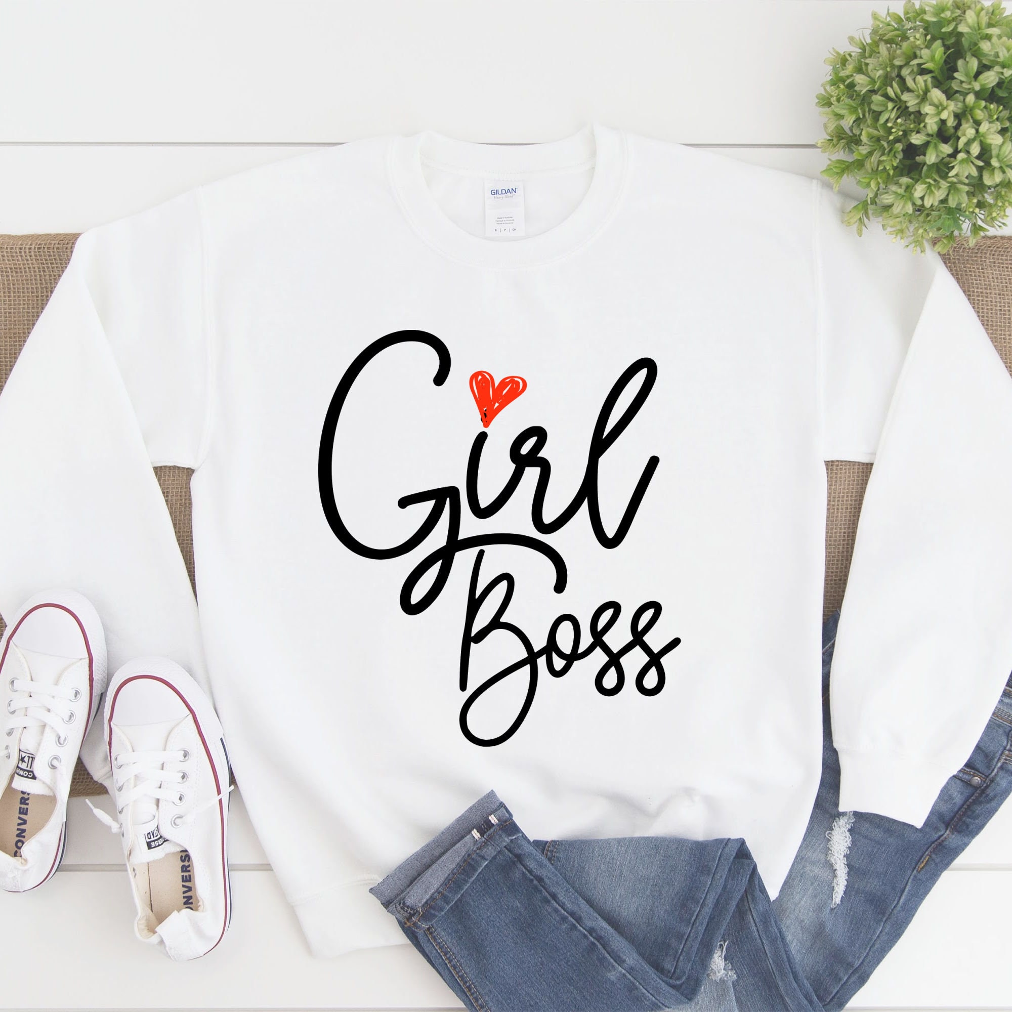 Girl Boss Sweatshirt Ondernemer Shirt Feministische Etsy Nederland