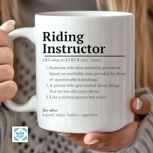 Thank you gift for riding instructor coffee mug equestrian mug for women and men, thank you gift, appreciation gift, custom name coffee mug