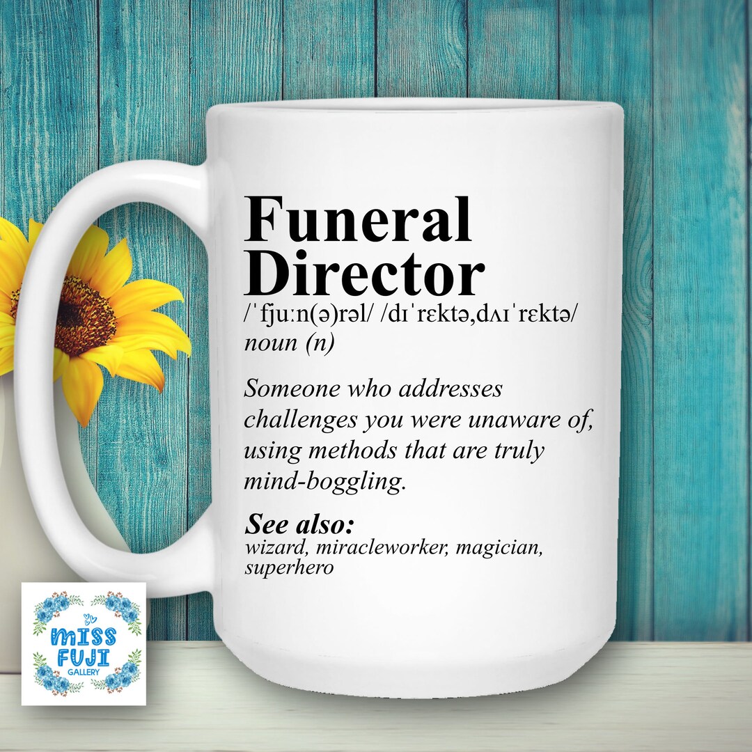 Funeral Director Dictionary Mugs Embalmer Cup Undertaker Coffee Mug