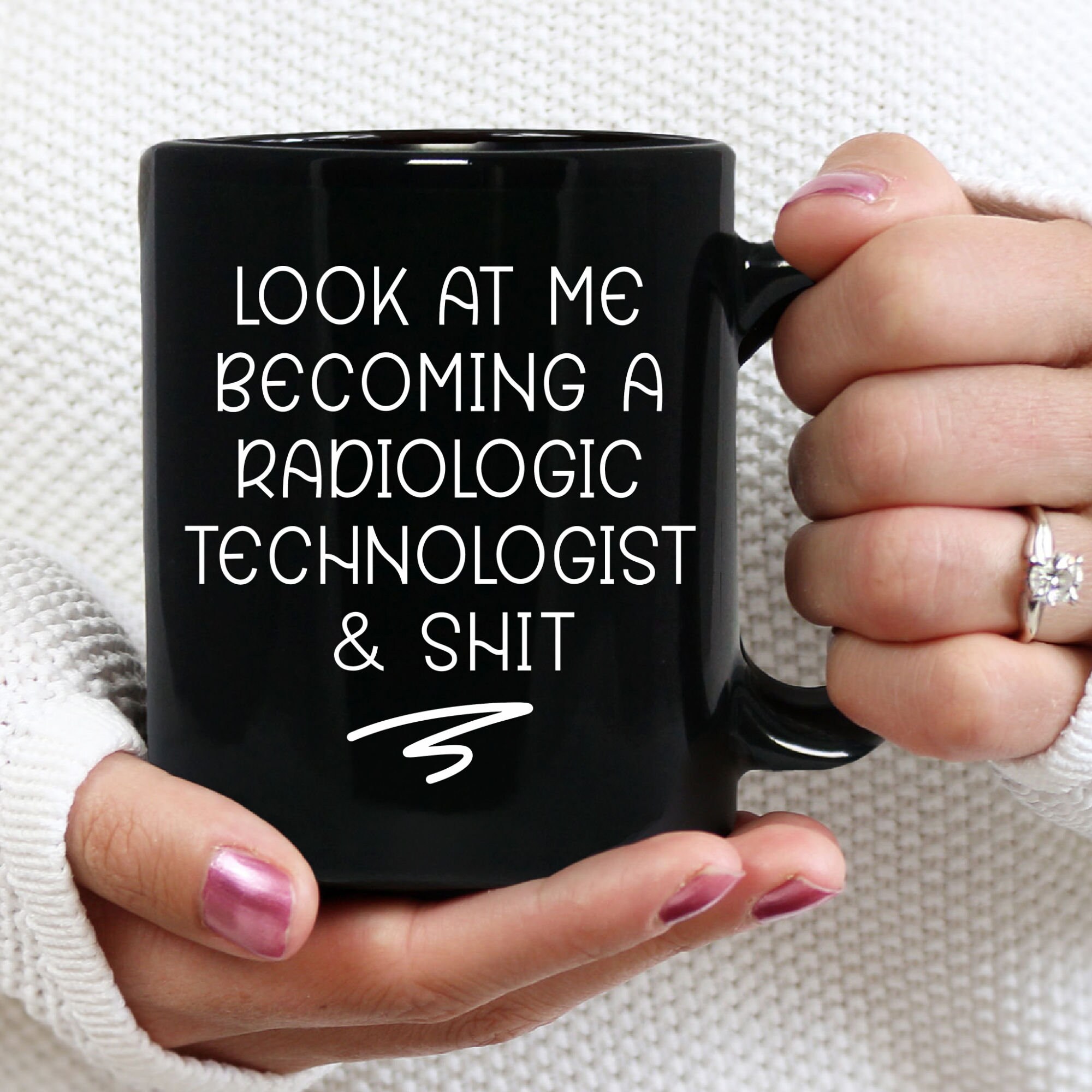 Radiology tech black cup Rad Tech Gifts Xray Tech mug Look Etsy