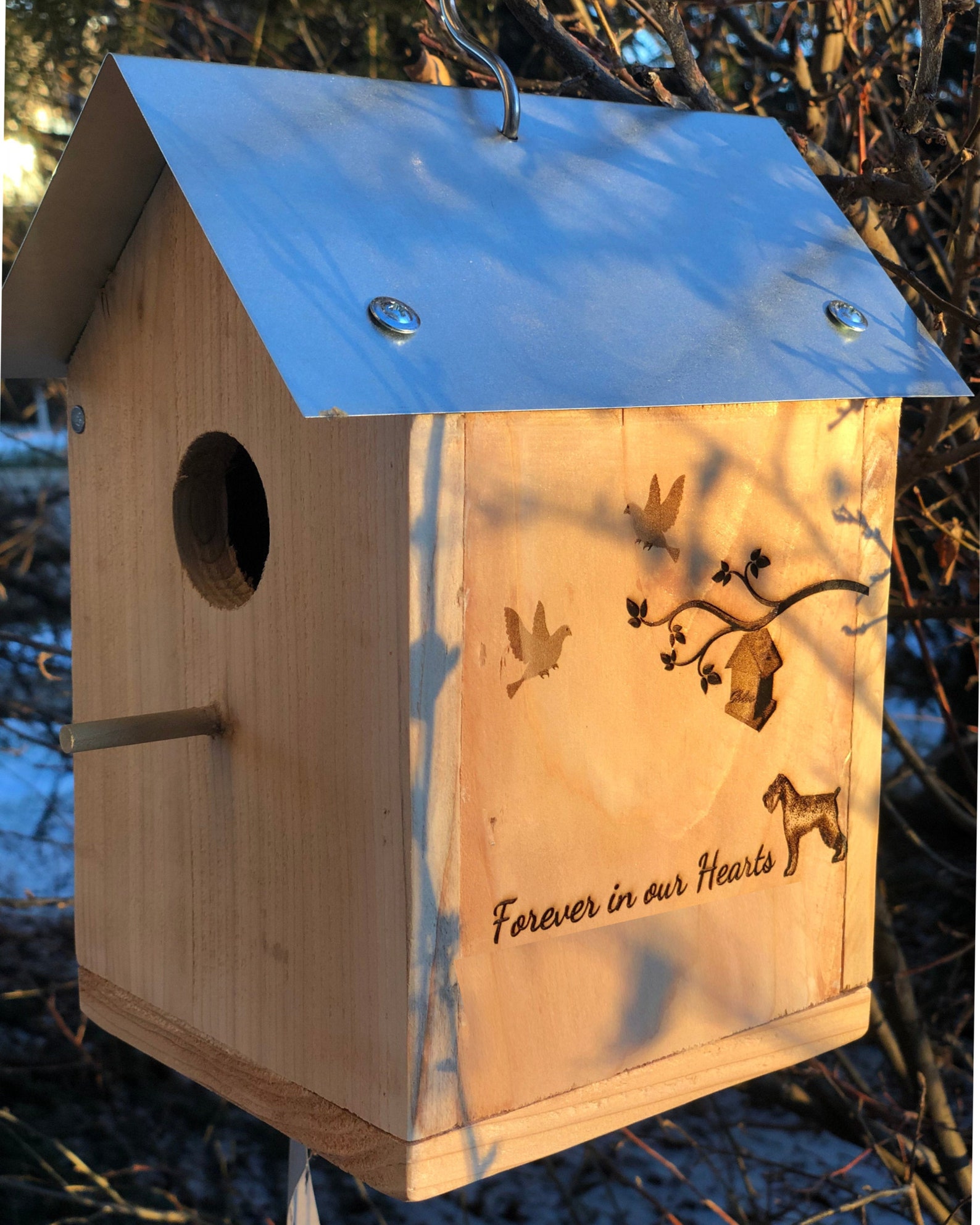 Birdhouse license plate roof Cedar custom engraved. Two Sided Etsy