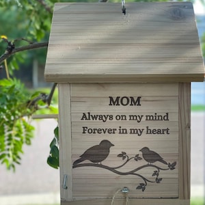 Birdhouse All Cedar custom Laser engraved. Build your own options. Memorials, house warming, gift