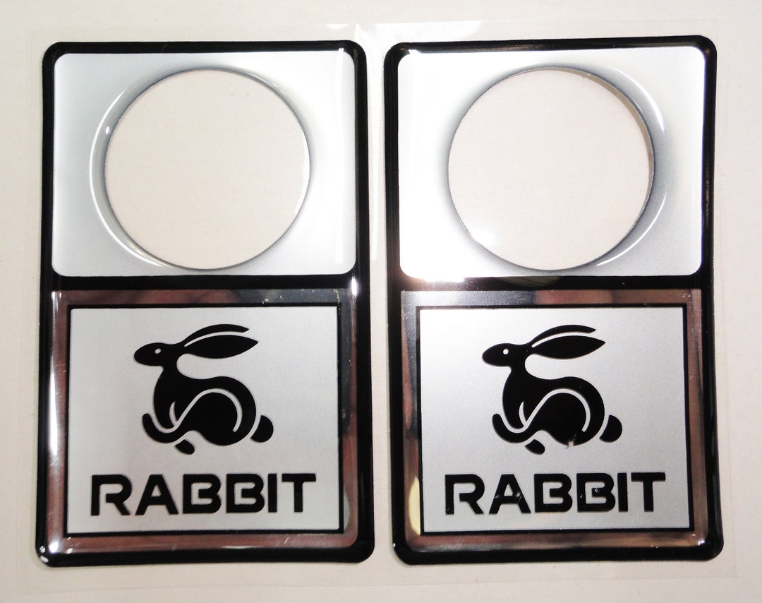 Vintage 80's 90's Automotive Door Lock Scratch Guard Accent Trim RABBIT