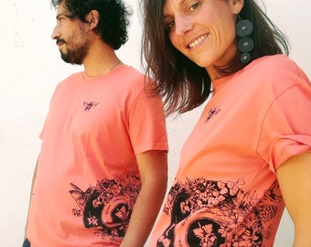 Damen-T-Shirt aus Bio-Baumwolle mit Siebdruck