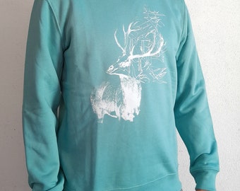 Sweatshirt en coton certifié biologique sérigraphié