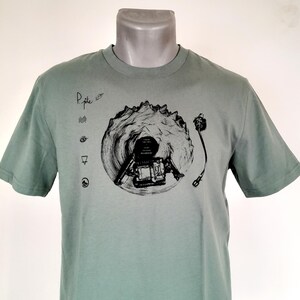T-Shirt aus Bio-Baumwolle mit Siebdruck