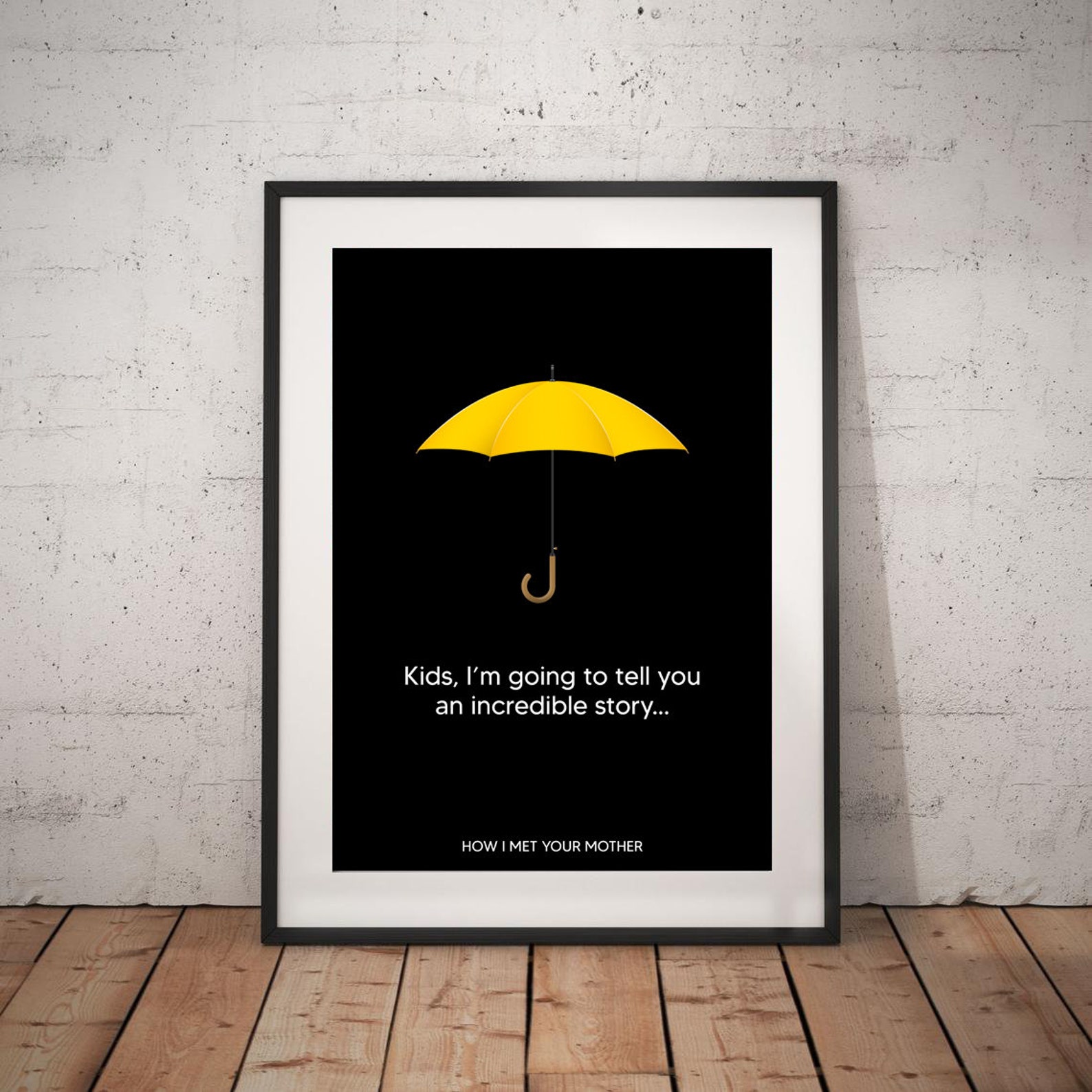 How I Met Your Mother Yellow Umbrella Poster Digital Etsy