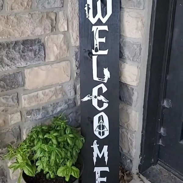 Harry Potter Inspired Front Porch Welcome Sign