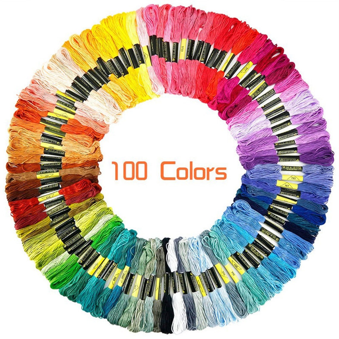 Embroidery Thread Skeins Embroidery Floss 100 Skeins Etsy