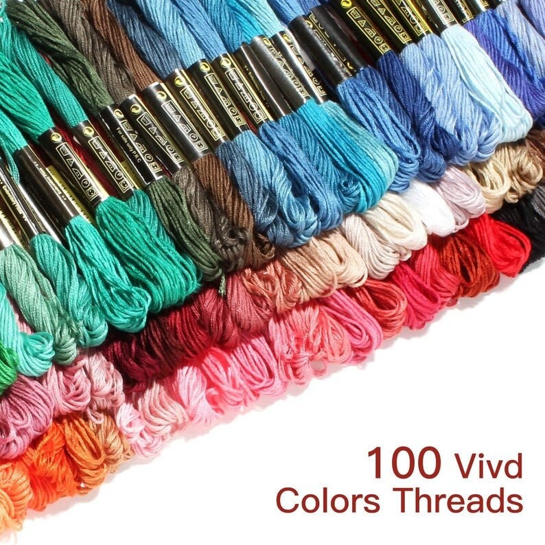 Embroidery Thread Skeins Embroidery Floss 100 Skeins Etsy