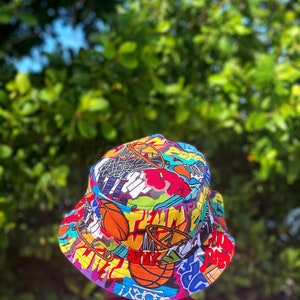 Premium Basketball Graffiti Bucket Hat | Makes a Great Gift | Fits Most Adults – Size 60cm | Custom Design