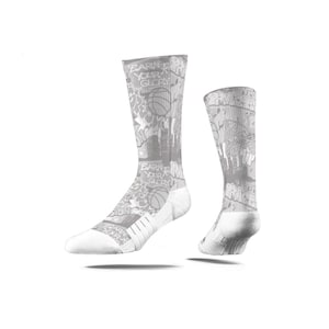 Basketball Gray Graffiti Unisex Crew Socks for Youth, Men & Women, Gray Basketball Socks, Basketball Gift for Boyfriend, Makes a Great Gift!