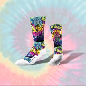tie dye basketball socks