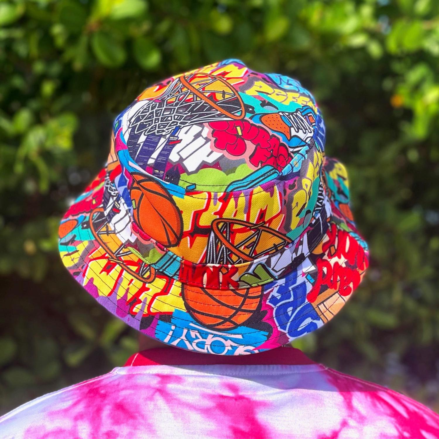 Premium Basketball Graffiti Bucket Hat | Makes a Great Gift Premium Basketball Graffiti Bucket Hat | Makes a Great Gift