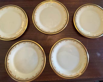 Retired Lenox Eclipse -5- piece bread plates ( measurement in photos)