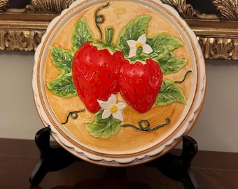 Vintage Strawberry Mold with hook on back ( measurements are in photos)
