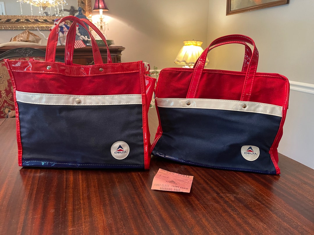 Vintage Delta Airline Bags2 and 1 Ticket signature Confirmation