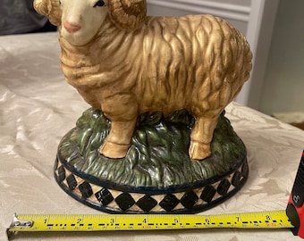 Lamb  ceramic hand painted 1999, Easter , Spring (Read ALL Info, Sold As Is)