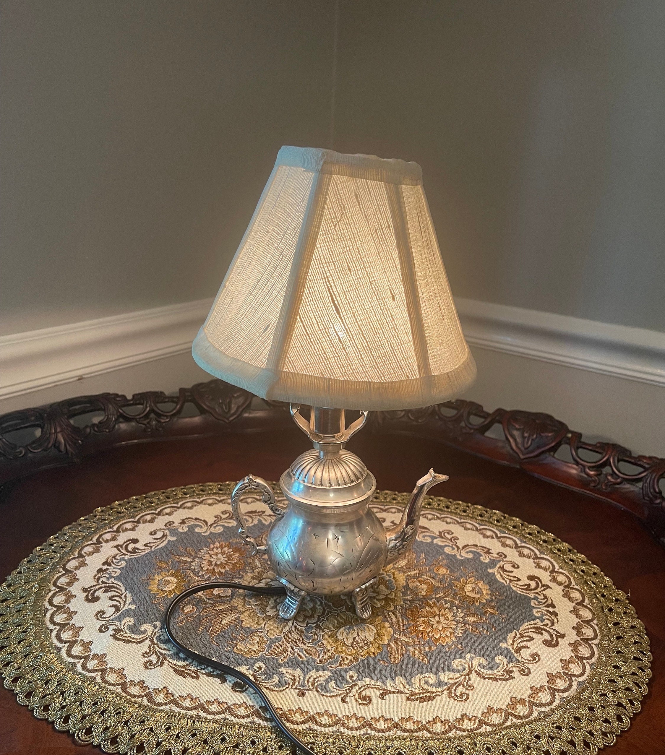 Teapot Lamp With Shade Accent Kitchen Lamp both SOLD as Is Etsy