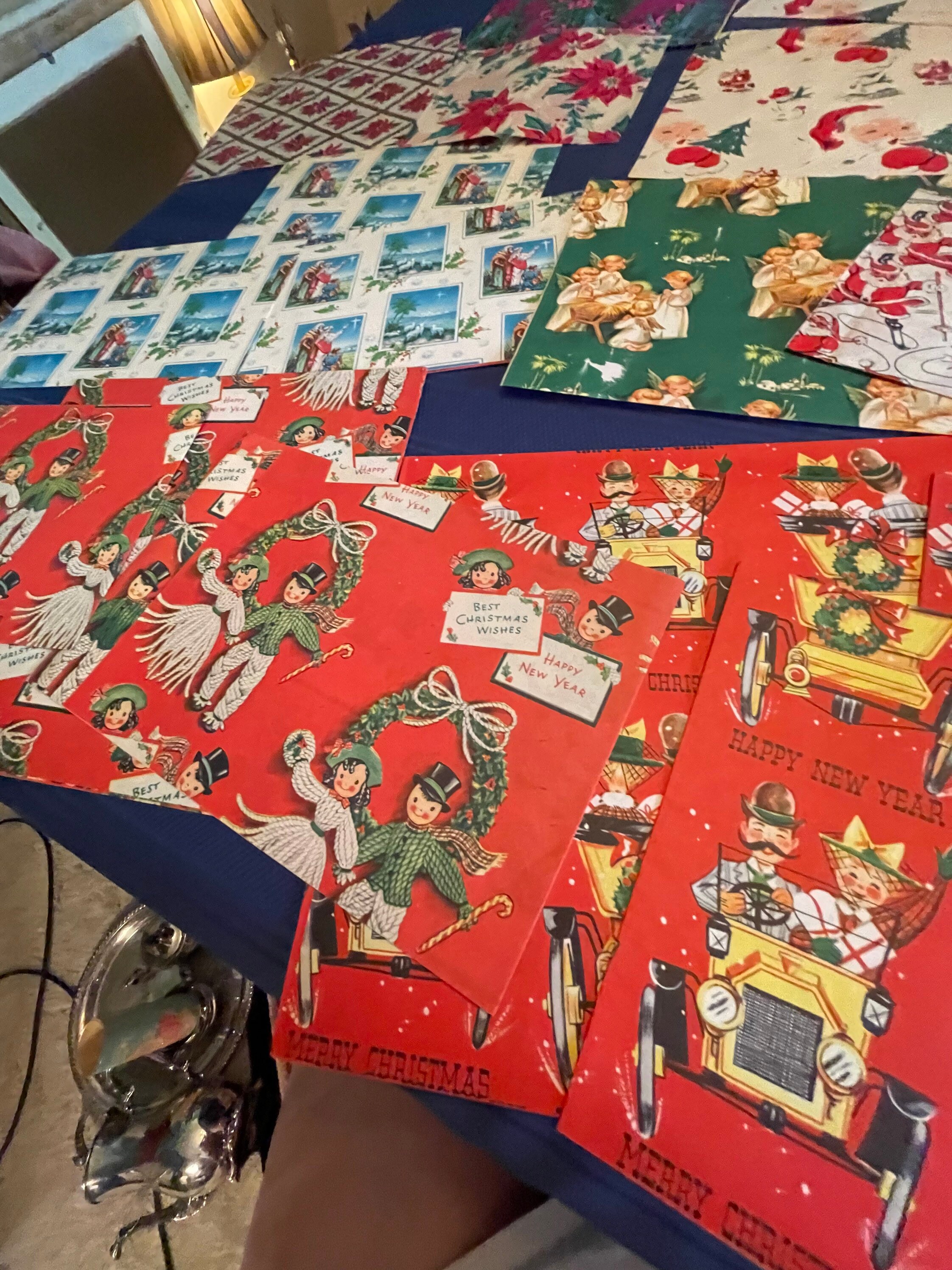 1950s Christmas gift wrapping ensemble with original box Etsy