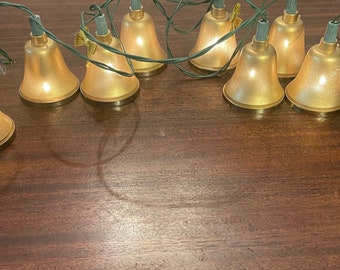 Vintage Christmas bell tree lights with original box