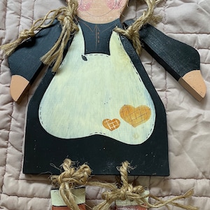 Vintage witch wood wall/door hanging ( measurement in photos)