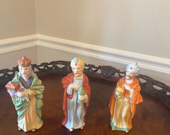 Vintage Homco -3- kings, wiseman, Nativity, wiseman gifts, Christmas ( measurement in photos)