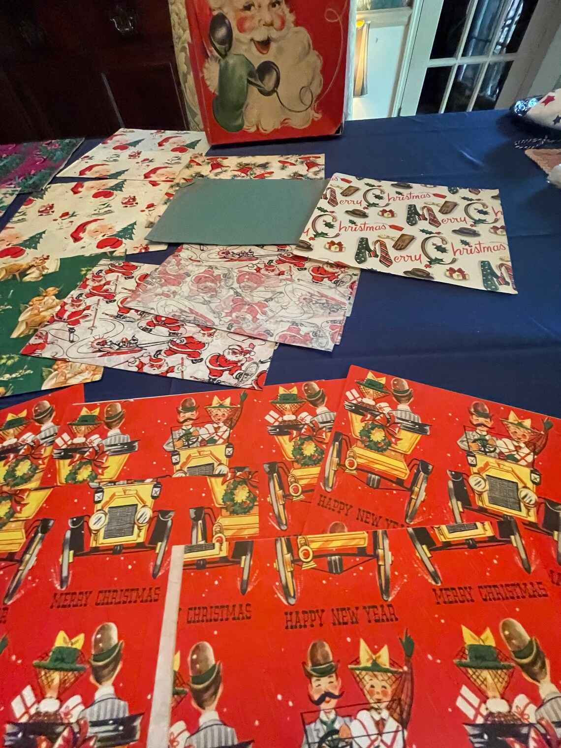 1950s Christmas gift wrapping ensemble with original box Etsy