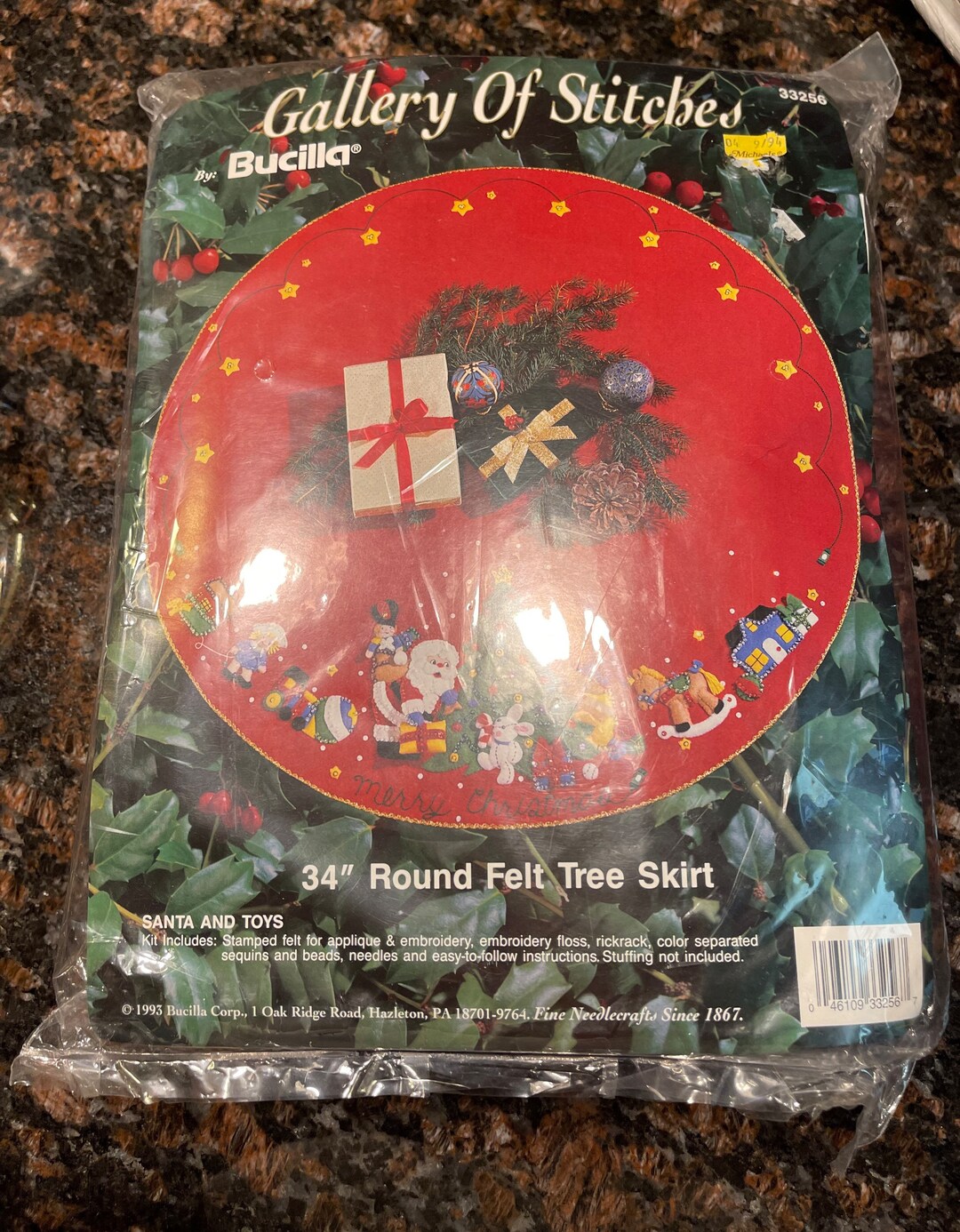 Vintage New Bucilla Tree Skirt 34round Christmas Tree Skirt Sealed Etsy