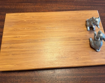 Mice on cheese  board by Arthur Court ( measurements are in photos)SOLD As IS