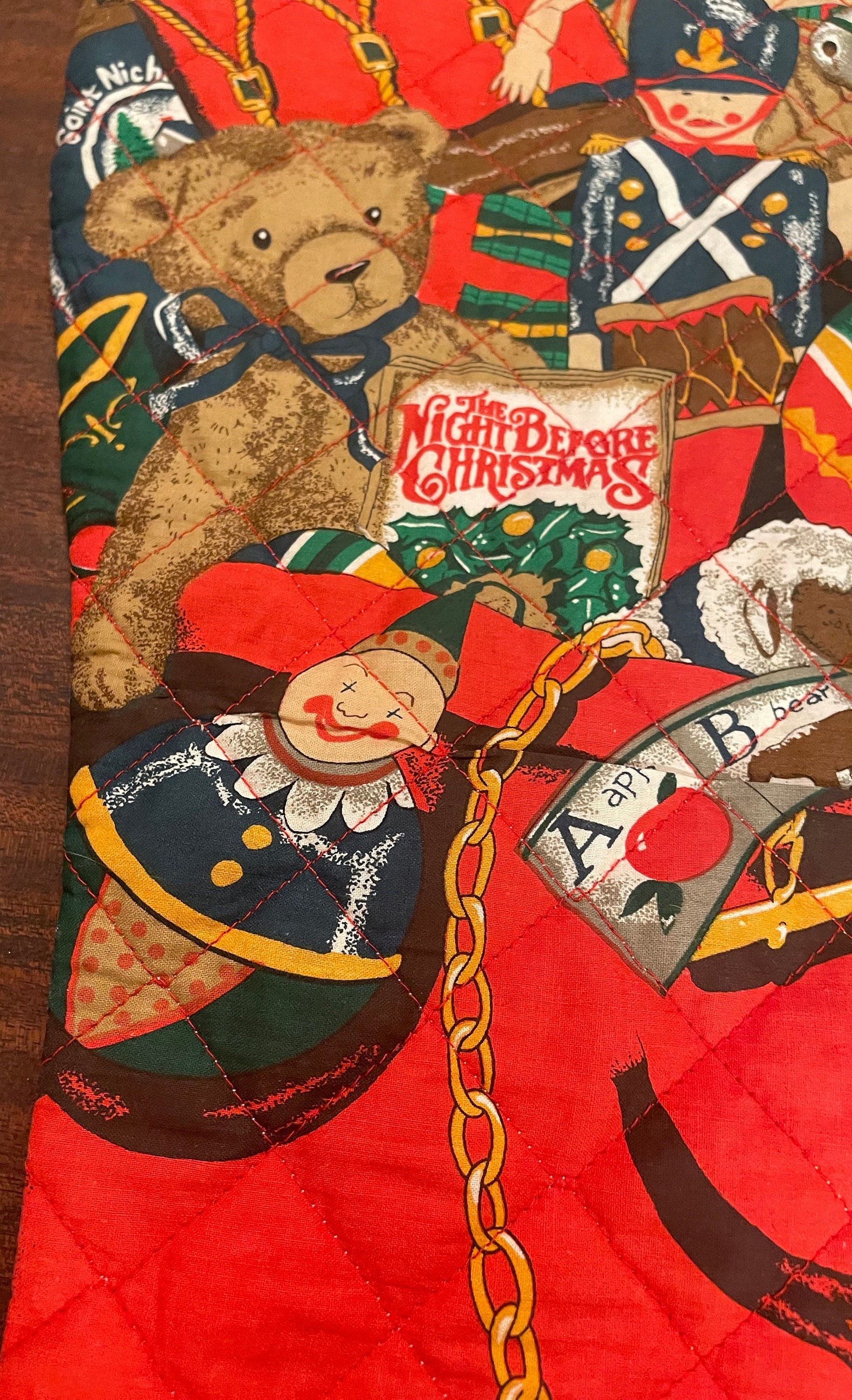 Vintage Extra Large Christmas Stocking measurements in Photos Etsy