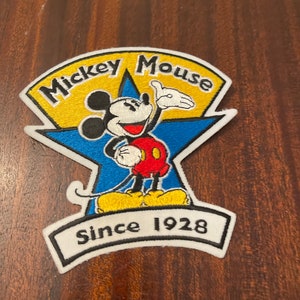 Mickey 1928 Embroidered Iron On Patch.