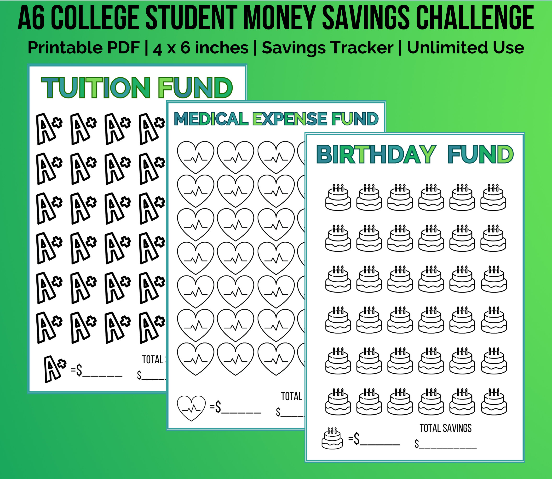 15 Monthly Savings Challenge Printable Cash Stuffing Savings Tracker ...