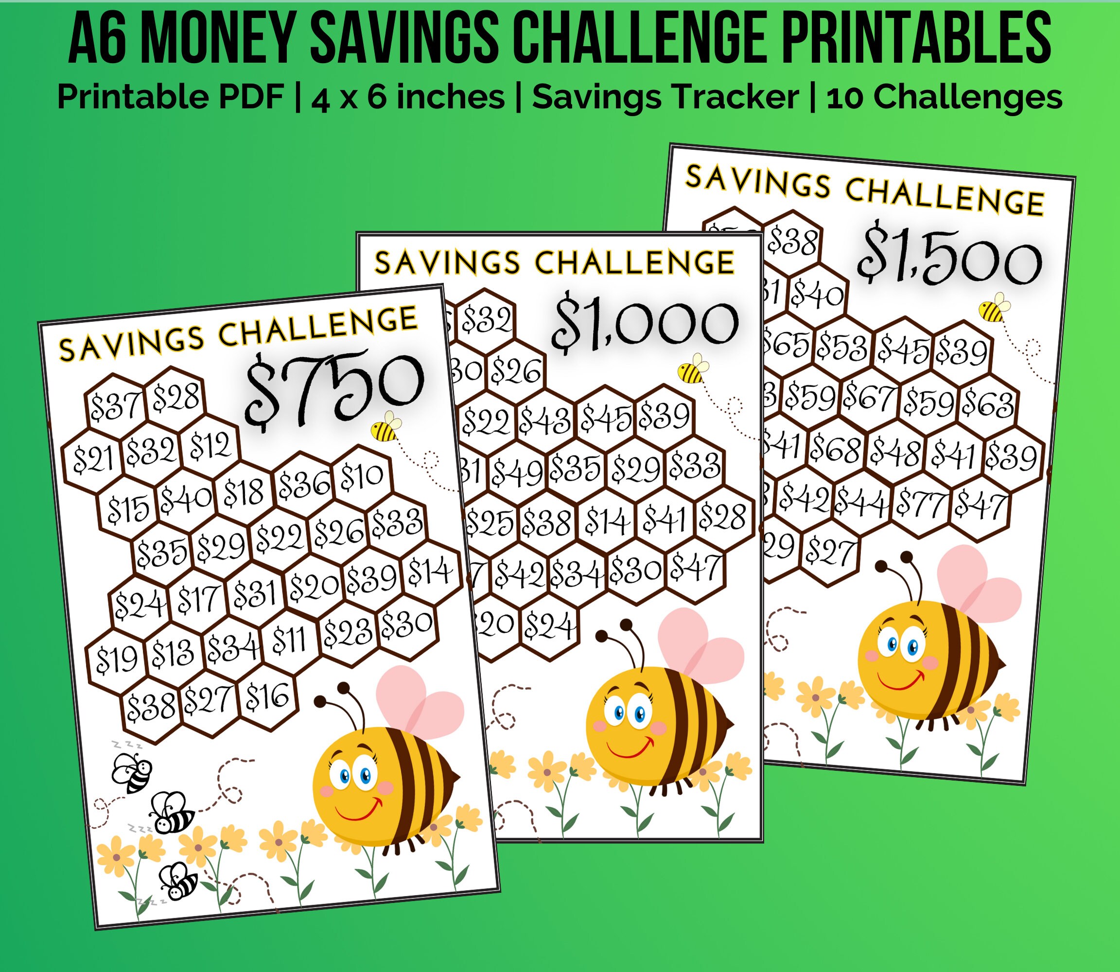 Money Savings Challenge Printable | Cash Stuffing | Monthly Money ...