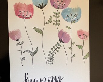 Floral Handmade Birthday Card