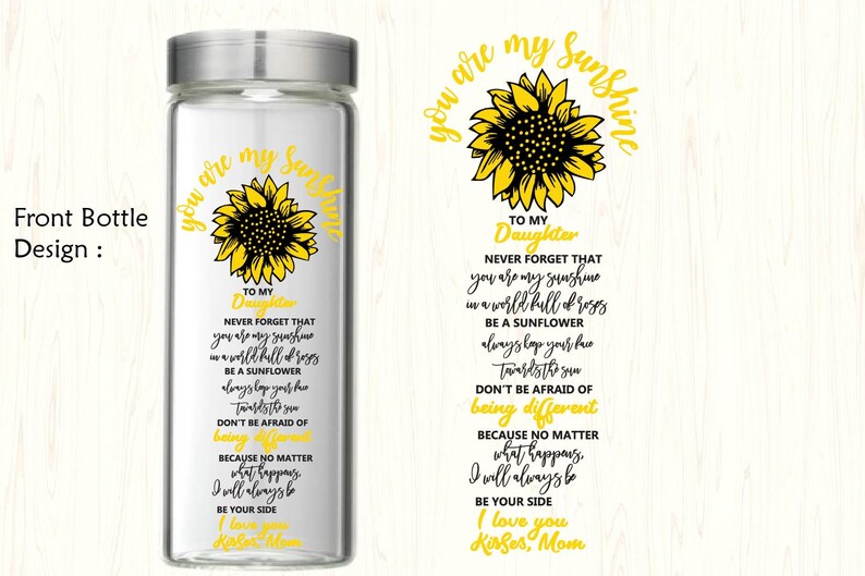 Download Daughter Gifting sunflower svgs Water tracker svg water | Etsy