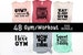 Gym Quotes svg bundle,  Workout T shirt Designs, dumbbell Clipart,svg cut files for cricut and silhouette cameo 