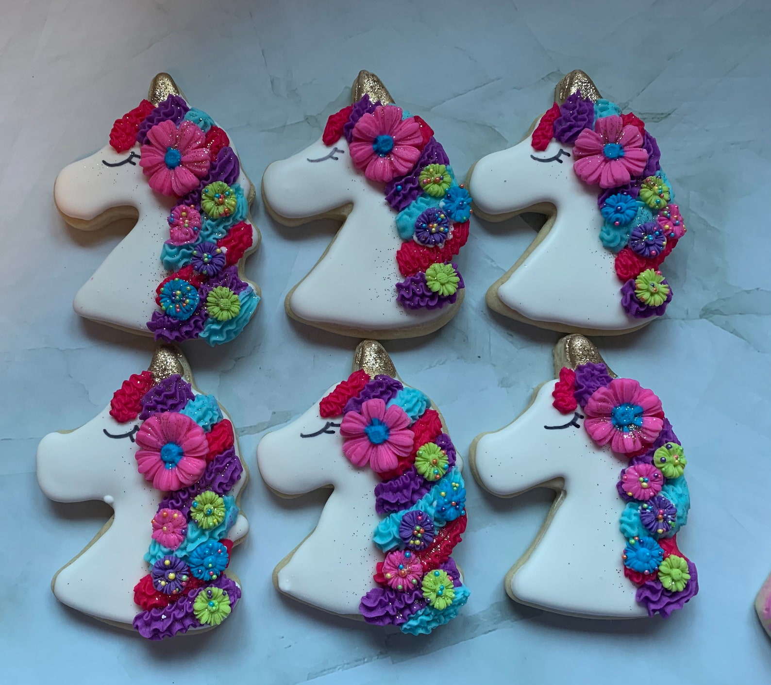 Unicorn Custom Decorated Sugar Cookies Etsy