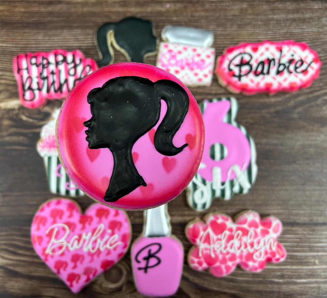 Custom Barbie Decorated Sugar Cookies, Doll Cookies, Custom Decorated ...